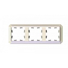 Рамка Systeme Electric AtlasDesign Antique трехместная жемчуг (ATN100403)