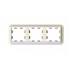 Изображение товара Рамка Systeme Electric AtlasDesign Antique трехместная жемчуг (ATN100403)