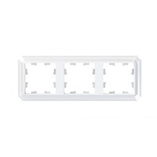 Рамка Systeme Electric AtlasDesign Antique трехместная белая (ATN100103)