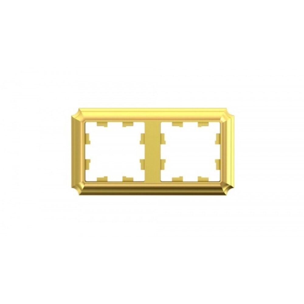 

Рамка Systeme Electric AtlasDesign Antique двухместная золото (ATN101602), Желтый