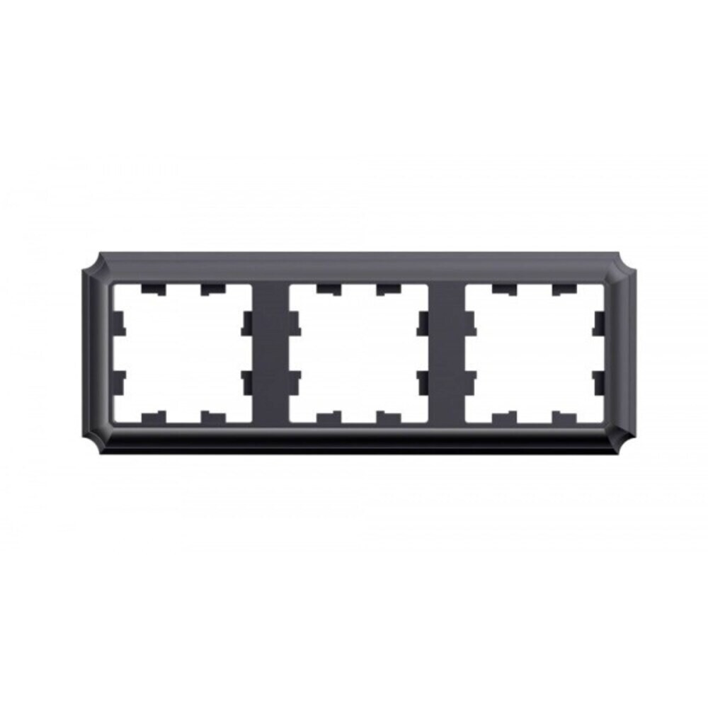 

Рамка Systeme Electric AtlasDesign Antique трехместная сталь (ATN100903), Серый