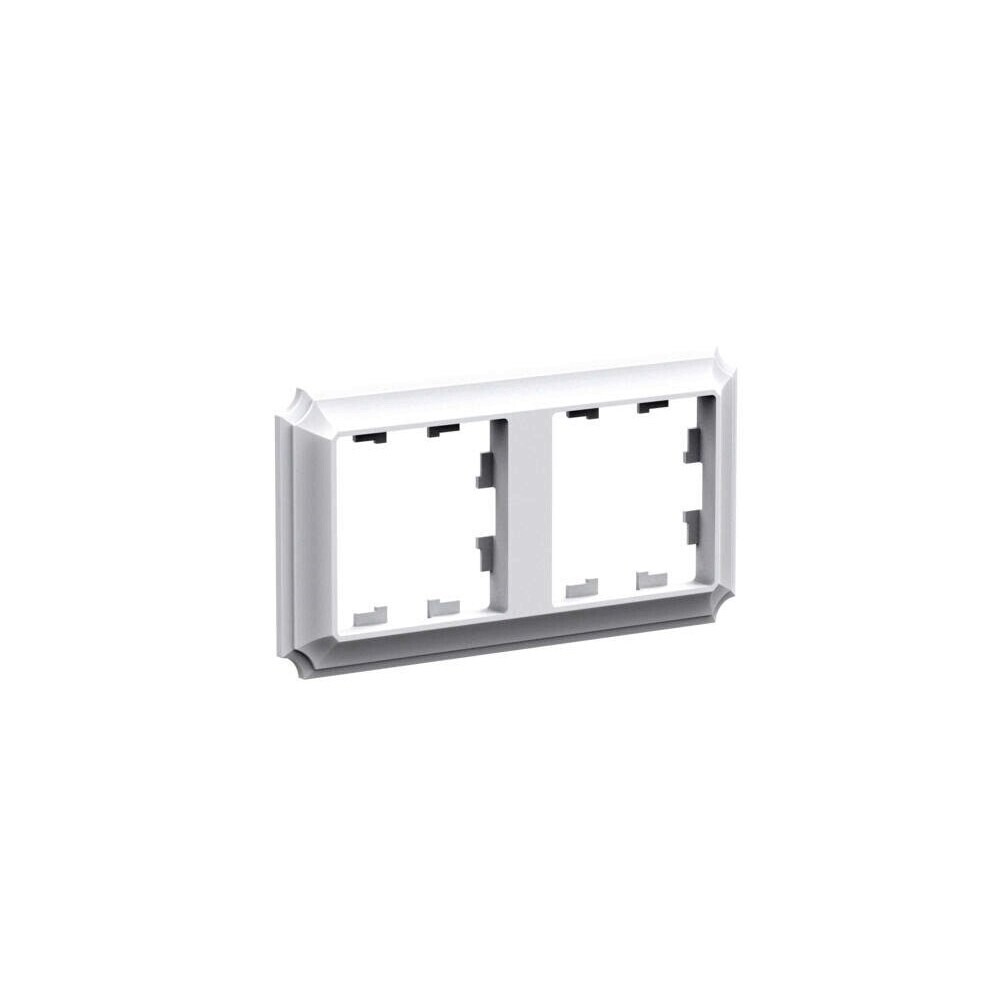 

Рамка Systeme Electric AtlasDesign Antique двухместная лотос (ATN101302), Белый