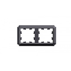 Рамка Systeme Electric AtlasDesign Antique двухместная сталь (ATN100902)