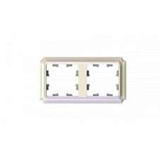 Рамка Systeme Electric AtlasDesign Antique двухместная жемчуг (ATN100402)
