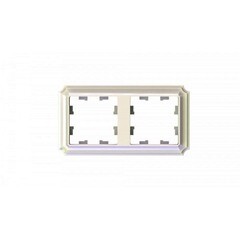 Изображение товара Рамка Systeme Electric AtlasDesign Antique двухместная жемчуг (ATN100402)