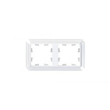 Рамка Systeme Electric AtlasDesign Antique двухместная белая (ATN100102)