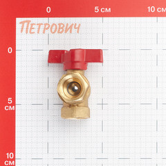 Кран шаровой латунный БАЗ Standart 1/2 ВР(г) х 1/2 ВР(г) проходной бабочка угловой (БАЗ.У.А30.1.15.40) - фото 2