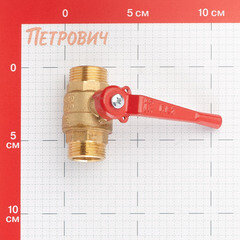 Кран шаровой латунный БАЗ Standart 3/4 НР(ш) х 3/4 НР(ш) проходной ручка прямой (БАЗ.А32.0.20.40) - фото 2