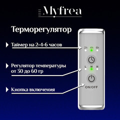 Полотенцесушитель электрический MyFrea MyMadrid 600х400 мм 62 Вт с терморегулятором белый - фото 2