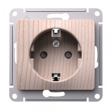 Розетка Systeme Electric Glossa встраиваемая сосна (SE GSL001545)