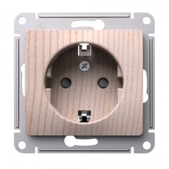 Изображение товара Розетка Systeme Electric Glossa встраиваемая сосна (SE GSL001545)