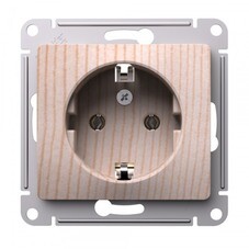 Розетка Systeme Electric Glossa встраиваемая сосна (SE GSL001543)