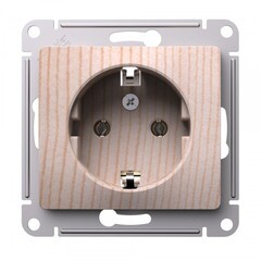 Изображение товара Розетка Systeme Electric Glossa встраиваемая сосна (SE GSL001543)