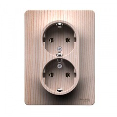 Изображение товара Розетка Systeme Electric Glossa встраиваемая сосна (SE GSL001524)