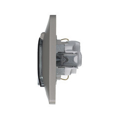 Розетка Systeme Electric Glossa встраиваемая платина со шторками (GSL001248) - фото 2