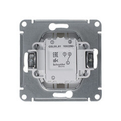 Переключатель Systeme Electric Glossa одноклавишный встраиваемый платина (GSL001261) - фото 4