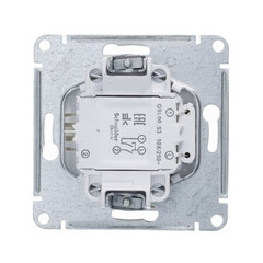 Выключатель Systeme Electric Glossa двухклавишный встраиваемый платина с подсветкой (GSL001253) - фото 3