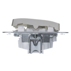 Выключатель Systeme Electric Glossa двухклавишный встраиваемый платина с подсветкой (GSL001253) - фото 2