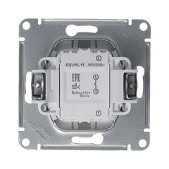 Выключатель Systeme Electric Glossa одноклавишный встраиваемый платина (GSL001211) - фото 2