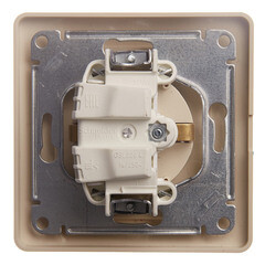 Розетка Systeme Electric Glossa встраиваемая бежевая со шторками с крышкой (GSL000246) - фото 2