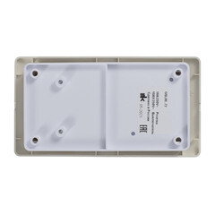 Блок выключатель и розетка Systeme Electric Glossa двухклавишный встраиваемый бежевый (GSL000272) - фото 3