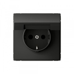 Изображение товара Розетка Systeme Electric ArtGallery встраиваемая базальт со шторками с крышкой (SE GAL001446)