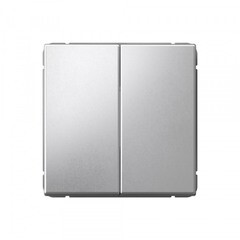 Изображение товара Выключатель Systeme Electric ArtGallery двухклавишный встраиваемый алюминий с самовозвратом (SE GAL000317)