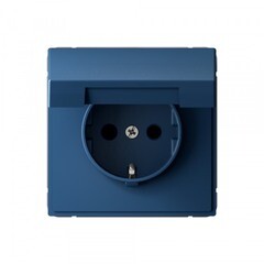 Изображение товара Розетка Systeme Electric ArtGallery встраиваемая аквамарин со шторками с крышкой (SE GAL001146)