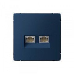 Изображение товара Розетка компьютерная Systeme Electric ArtGallery встраиваемая аквамарин 2хRJ45 (SE GAL001188)