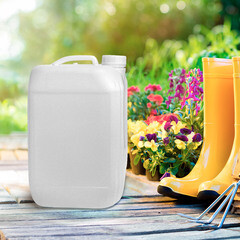 Канистра для жидкостей 10 л полиэтиленовая штабелируемая белая - фото 2