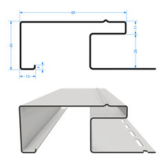 Наличник J-профиль Docke 3000 мм шоколадный - фото 2