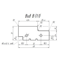 Коробка дверная 70х32х2070 мм (600 мм) финишпленка серая с петлями (2,5 шт.) - фото 2
