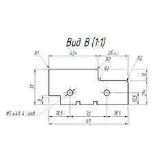 Коробка дверная 70х32х2070 мм (800 мм) финишпленка серая с петлями (2,5 шт.) - фото 2