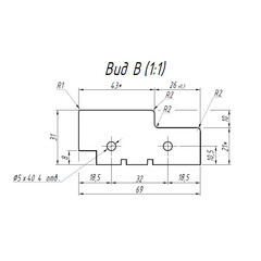Коробка дверная 70х32х2070 мм (900 мм) финишпленка серая с петлями (2,5 шт.) - фото 2