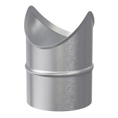 Врезка для круглых воздуховодов d100х100 мм оцинкованная - фото 2