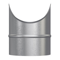 Врезка для круглых воздуховодов d125х125 мм оцинкованная - фото 3