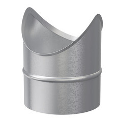 Врезка для круглых воздуховодов d125х125 мм оцинкованная - фото 2