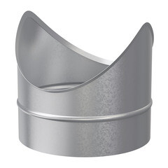 Врезка для круглых воздуховодов d200х200 мм оцинкованная - фото 1