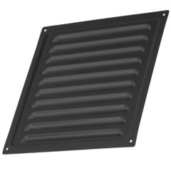 Решетка вентиляционная стальная Ore 195х195 мм черная - фото 2