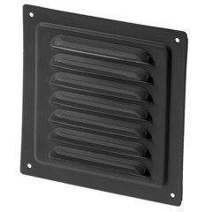 Решетка вентиляционная стальная Ore 125х125 мм черная - фото 1