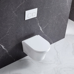 Унитаз подвесной Corsa Deco FX Rimless безободковый с сиденьем дюропласт микролифт (WHFX490SR) - фото 18