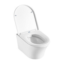 Унитаз подвесной Corsa Deco FX Rimless безободковый с сиденьем дюропласт микролифт (WHFX490SR) - фото 17