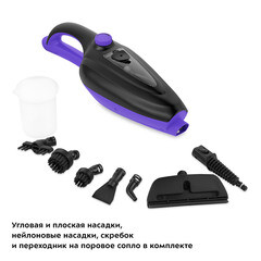 Швабра паровая Kitfort КТ-1051 черно-фиолетовая - фото 4