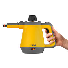 Пароочиститель Kitfort КТ-9175 желтый - фото 5