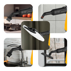 Пароочиститель Kitfort КТ-9175 желтый - фото 2