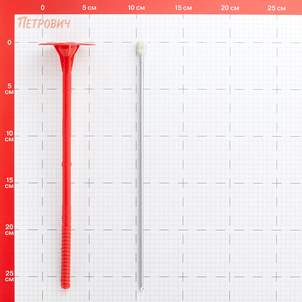 Дюбель для теплоизоляции 10х260 мм металлический гвоздь с термоголовкой (200 шт.) Вид№2