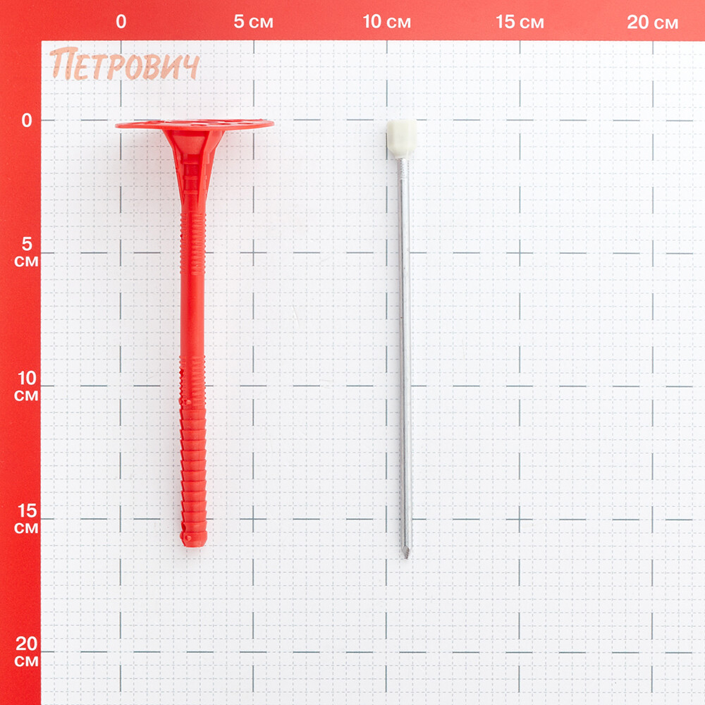 Дюбель для теплоизоляции 10х160 мм металлический гвоздь с термоголовкой (250 шт.) Вид№2