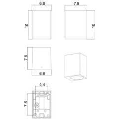 Светильник садово-парковый настенный Arte Lamp Artefact черный GU10 35 Вт IP65 (A3404AL-1BK) - фото 2