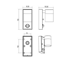 Светильник садово-парковый настенный Arte Lamp Mistero черный GU10 35 Вт IP54 (A3322AL-1BK) - фото 2