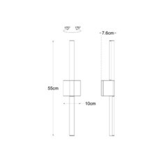 Светильник светодиодный садово-парковый настенный Arte Lamp Calamaro черный 4000К 12 Вт IP44 (A5191AL-2BK) - фото 2
